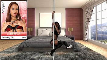 Miss katia de lys dances for you in the bed room