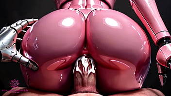 Sex robot gets pounded and filled with cum close up pov ai