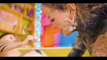 Inked beauty stretched with big toys and dp fisted hard until a genuine orgasm hits