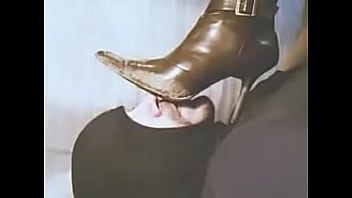 Licking clean my wife's dirty boots 2