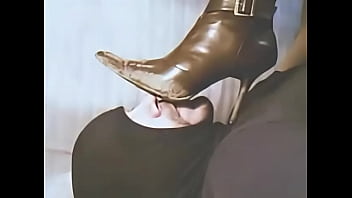 Licking clean my wife's dirty boots 2
