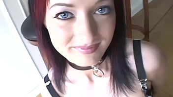 Melissa lauren looks into the camera as she licks and sucks a black dick