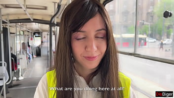 Bus conductor changes her life for the better and fucks a stranger