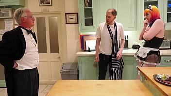 Bad butler fucks the lazy kitchen maid