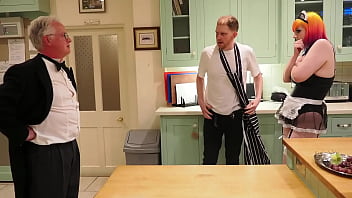 Bad butler fucks the lazy kitchen maid
