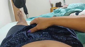 The dick was quiet until the little bitch started jerking him off he got nervous