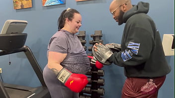 Bbw sucks her fitness instructor