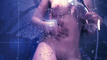 Masturbation sous la douche – purple rain