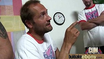 Hot ebony chick love gangbang interracial 28