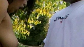 Nasty brunette squirting outdoor sex