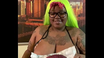 Purple bun lime green hair and my bikini halloween is coming