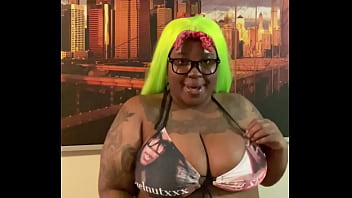 Purple bun lime green hair and my bikini halloween is coming