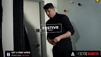 Hot tall blonde gets a steamy birthday sex