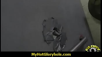 Horny lady enjoys gloryhole cocksucking interracial 3