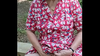 Outdoor orgasm in public