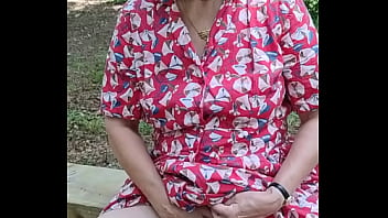 Outdoor orgasm in public