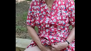 Outdoor orgasm in public