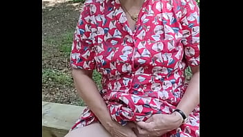 Outdoor orgasm in public