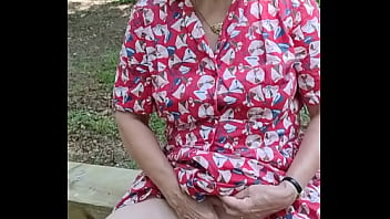 Outdoor orgasm in public