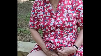 Outdoor orgasm in public