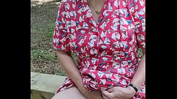 Outdoor orgasm in public