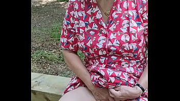 Outdoor orgasm in public