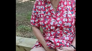 Outdoor orgasm in public