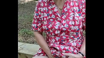 Outdoor orgasm in public