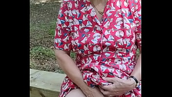 Outdoor orgasm in public