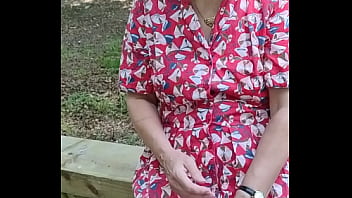 Outdoor orgasm in public