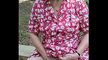 Outdoor orgasm in public