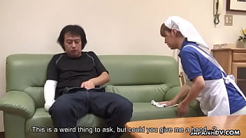 Asian housekeeper helps him out with his problem