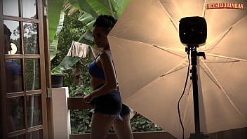 Sexy brunette teasing you