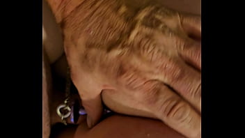 Fucking with a handcuff buttplug