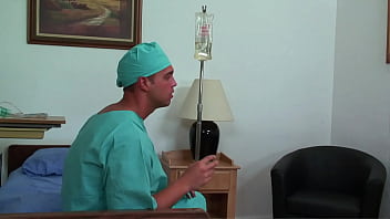 Luckily all he needed to feel better was a quick fuck on the stretcher sure his friend