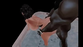 Fucking her in the bathroom