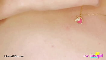 Sweet young blonde naked close up