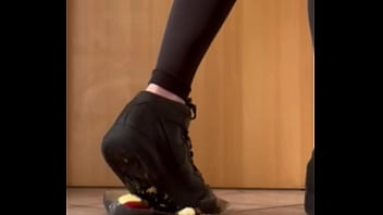 Crushing and stomping a apple