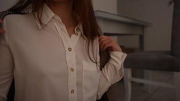 Having fun at work milking tits