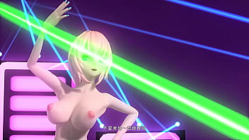 Megurine luka desnuda con tetas enormes