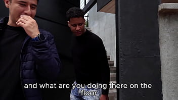 Horny girl gets fucked by two strangers who try to help her part 1