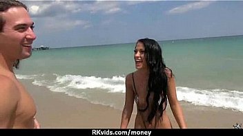 Tight teen fucks a man in front of the camera for cash 24