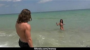 Tight teen fucks a man in front of the camera for cash 24