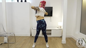 4k yoga training warmup jumping jacks skipping rope big tits