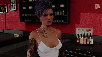 Intertwined 46 missing scenes hot sex with blue haired tattoo artist in her shop