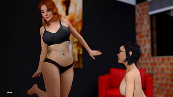 Redhead and brunette share a dick