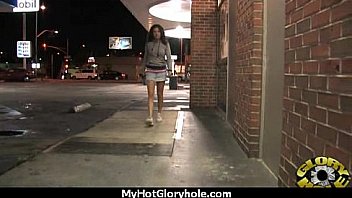 Babe Sucks And Fucks Black Cock At Gloryhole 15 thumbnail