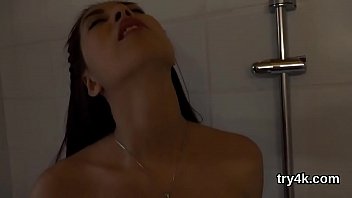 Lovely cutie sucks penis in pov and gets tight twat fucked
