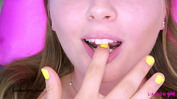 Radiant teen model naked close up