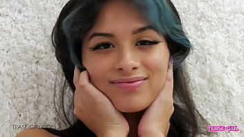 Pretty teen student cheerleader at school